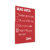 Funny Dear Santa I've Been Good Holiday Checklist Metal Print (3/4)