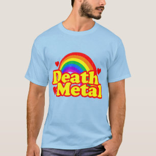 Funny Death Metal Rainbow (distressed look) T-Shirt