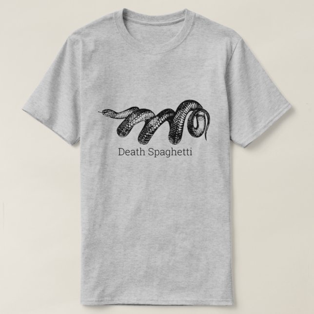 Funny DEATH SPAGHETTI Snake T-Shirt (Design Front)