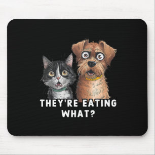 Funny Debate Election 2024 Pets Dog Cat They're Ea Mouse Pad
