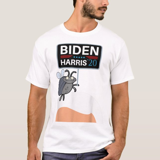 Funny Debate Fly on Mike Pence's Head f T-Shirt (Front)