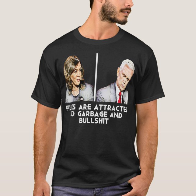 Funny Debates Mike Pence Fly T-Shirt (Front)