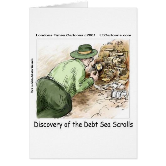 Funny Debt Sea Scrolls Cards (Front)