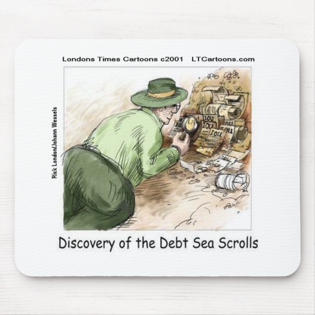 Funny Debt Sea Scrolls Mouse Pad (Front)