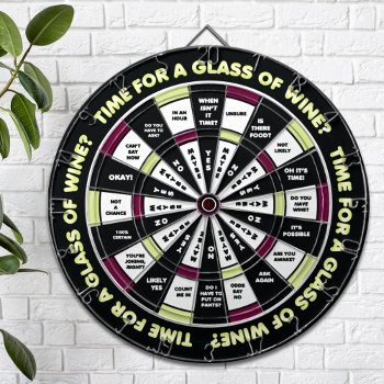 Funny Decision Maker - Wine Drinker Edition Dartboard by reflections06 at Zazzle
