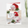 Funny Deck The Halls With Sows and Holly Holiday Card