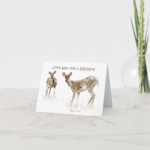 Funny Deer Birthday Card for men