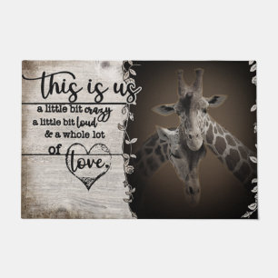 Funny Deer Couple Mat,Wedding Hunter Mat Decor