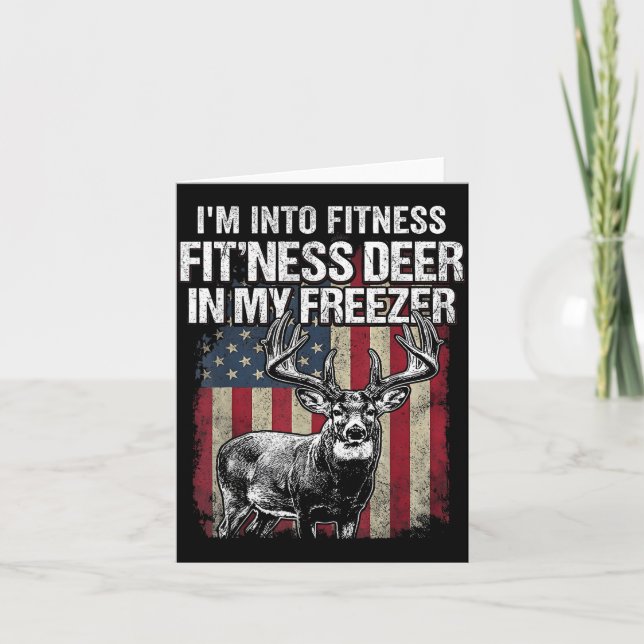 Funny Deer Hunting Art For Men Women Wildlife Hunt Card (Front)