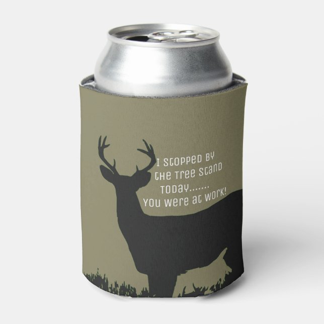 Funny Deer Hunting Beer Cooler (Can Front)