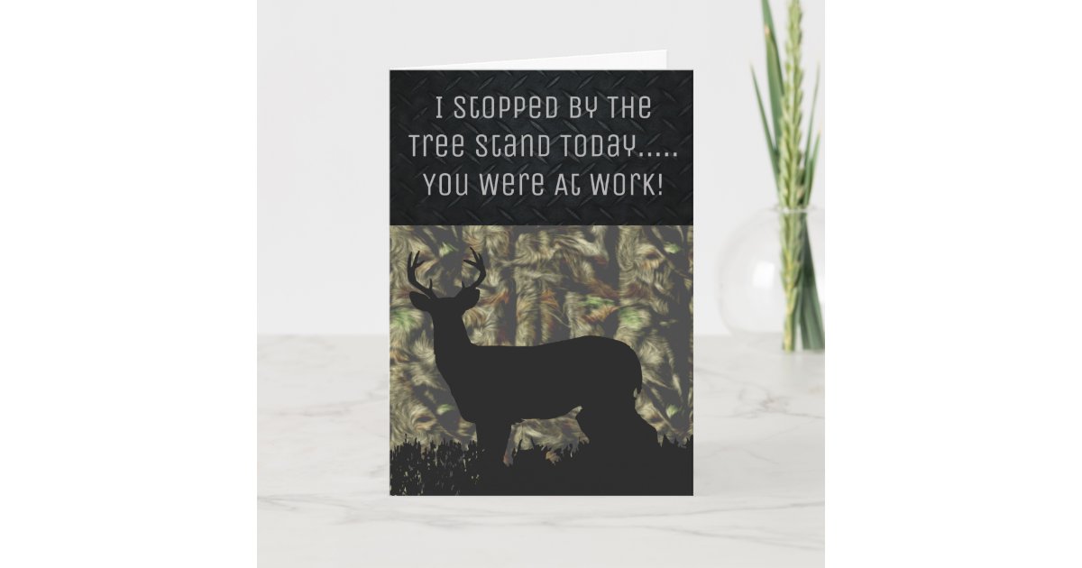 Funny Deer Hunting Birthday Card | Zazzle.com