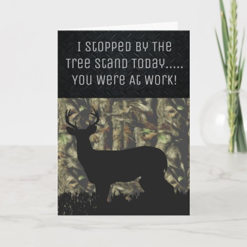 Funny Deer Hunting Birthday Card