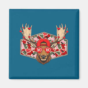 Funny Deer Hunting Buck Camo Valentines Day Men Wo Magnet
