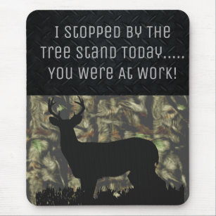Funny Deer Hunting Camo Mouse Pad