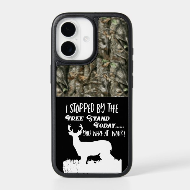 Funny Deer Hunting Camouflage Quote Men's Otterbox iPhone Case (Back)