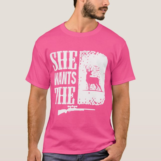 Funny Deer Hunting For A Deer Hunter T-Shirt (Front)