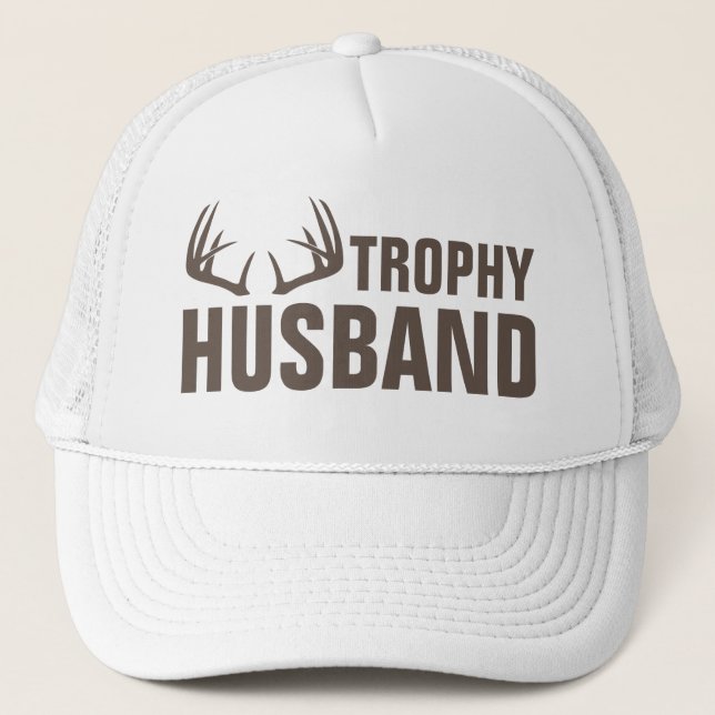 Funny Deer Hunting Hat Trophy Husband for Men (Front)