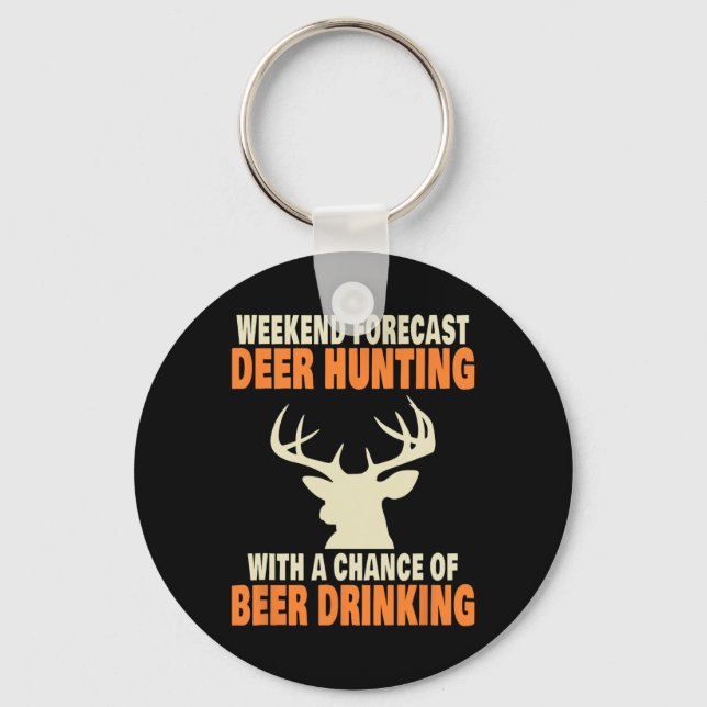 Funny Deer Hunting  Keychain (Front)