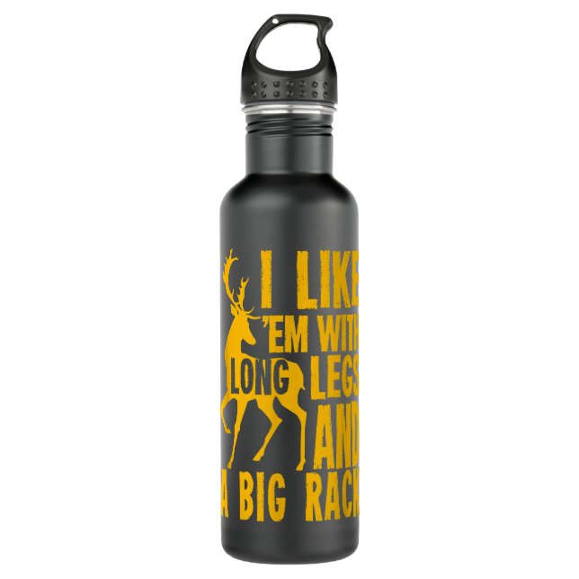 Funny Deer Hunting Quote Gift for Hunters Stainless Steel Water Bottle (Front)