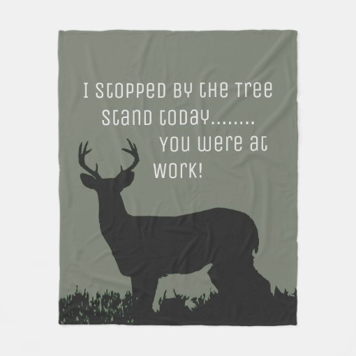 Funny Deer Hunting Tree Stand Blanket | Zazzle