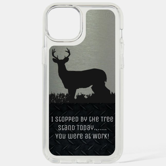Funny Deer Hunting Tree Stand Men's Speck iPhone Case (Front)