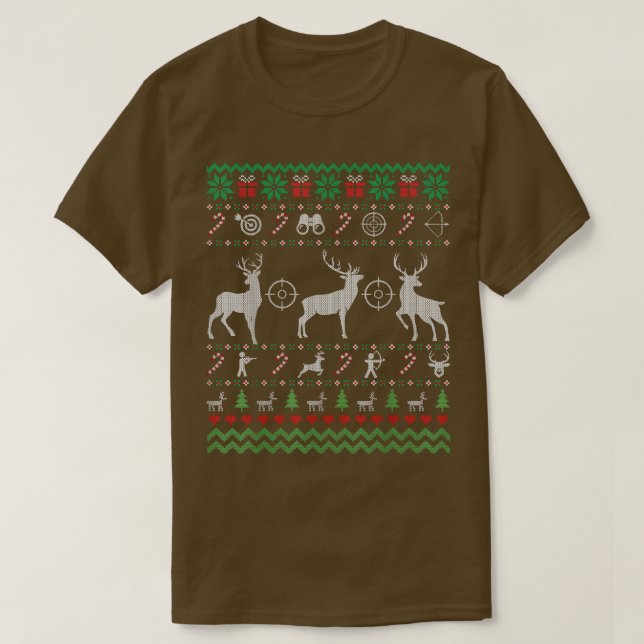 Funny Deer Hunting Ugly Christmas Sweater Gift for (Design Front)