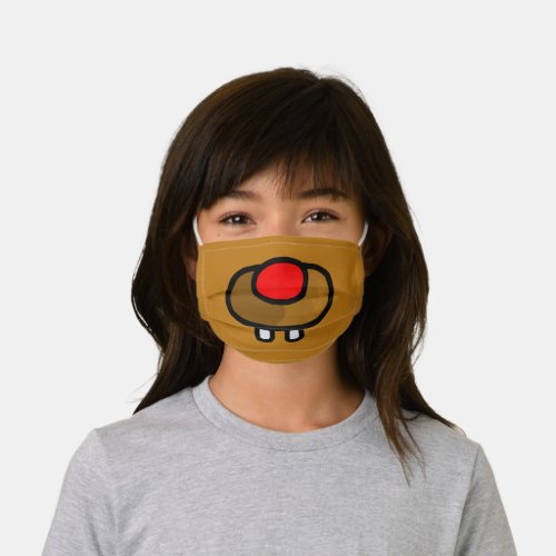 Funny Deer Red Nose Christmas Kids Cloth Face Mask