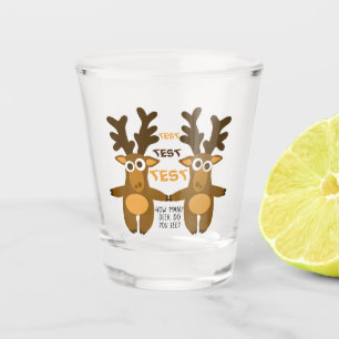 Funny deer shot glass