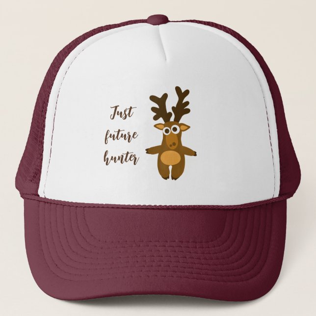 Funny deer trucker hat (Front)