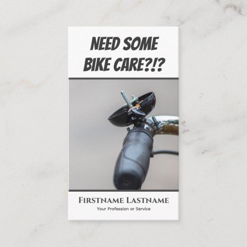 Funny defect bike bell for Bicycle Repair Shops Business Card
