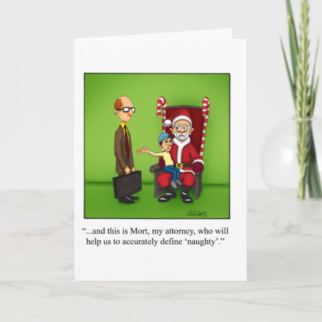 Funny "Define Naughty" Christmas Card (Front)