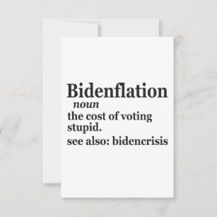 Funny Definition BidenFlation Politics American Thank You Card