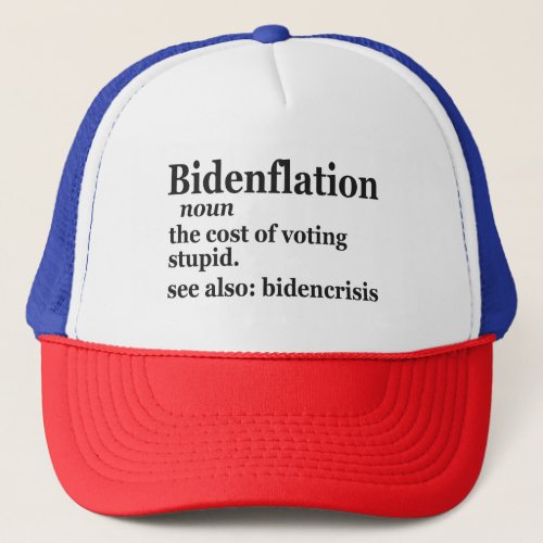 Funny Definition BidenFlation Politics American Trucker Hat