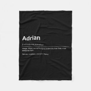 Funny Definition Quote For The Name Adrian _ Fleece Blanket