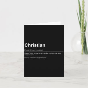 Funny Definition Quote For The Name Christian _  Card