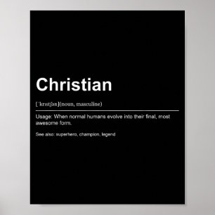 Funny Definition Quote For The Name Christian _ Poster
