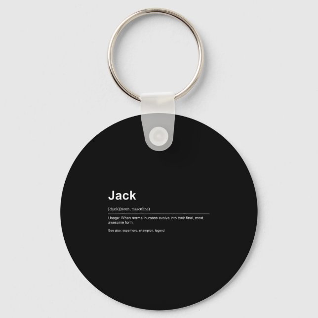 Funny Definition Quote For The Name Jack _  Keychain (Front)