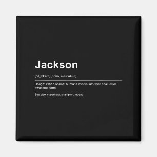Funny Definition Quote For The Name Jackson _  Magnet