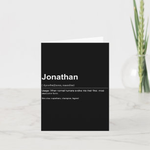 Funny Definition Quote For The Name Jonathan _  Card