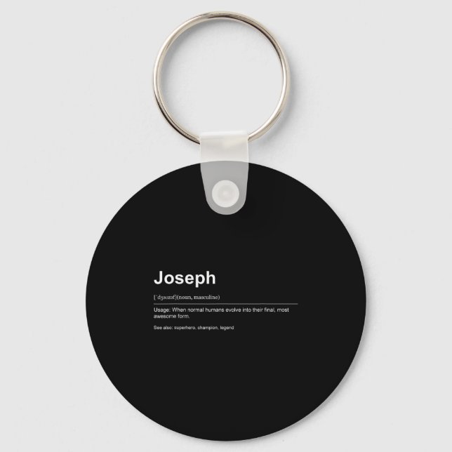 Funny Definition Quote For The Name Joseph _  Keychain (Front)