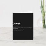 Funny Definition Quote For The Name Oliver _  Card