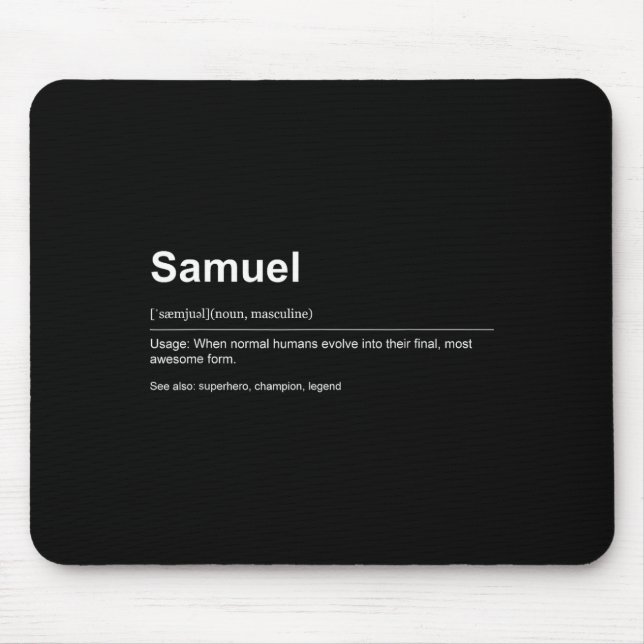 Funny Definition Quote For The Name Samuel _  Mouse Pad (Front)