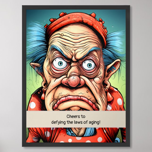 Funny Defying age milestone Birthday Framed Art (Framed Front)