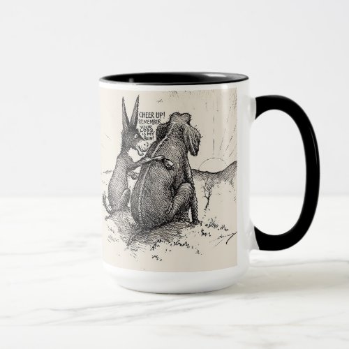 Funny Democratic  Mug w Donkey  Elephant HUMOR