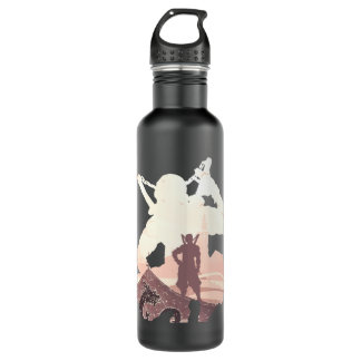 Funny Demon Anime Slayer Outfits Tengen Silhouett Stainless Steel Water Bottle