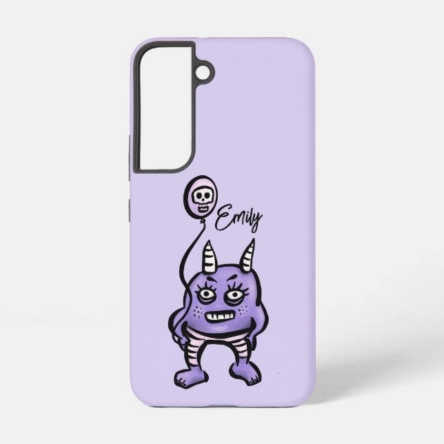Funny Demon Purple Cute Whimsigoth Name Samsung Galaxy Case (Back)