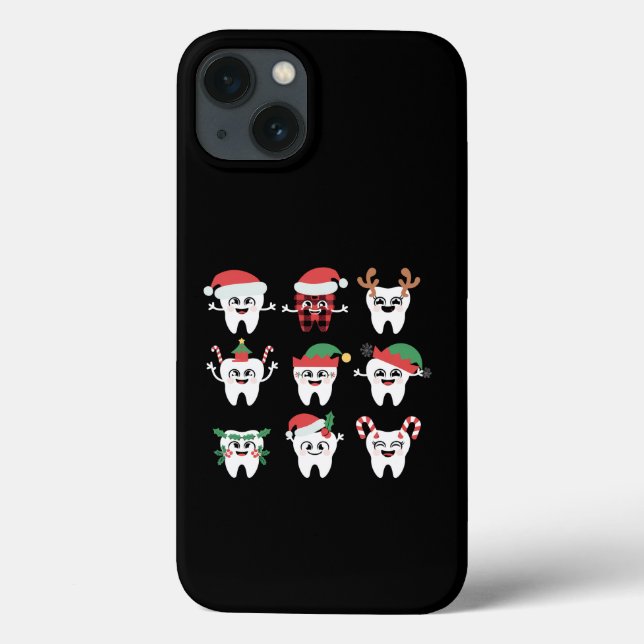 Funny Dental Christmas Teeth Cute Xmas Dentist  Case-Mate iPhone Case (Back)