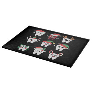 Funny Dental Christmas Teeth Cute Xmas Dentist  Cutting Board