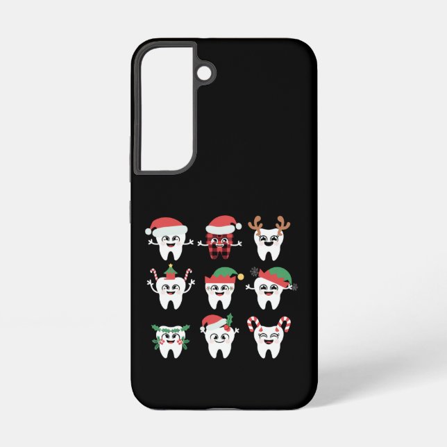 Funny Dental Christmas Teeth Cute Xmas Dentist  Samsung Galaxy Case (Back)