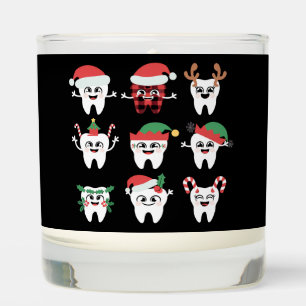 Funny Dental Christmas Teeth Cute Xmas Dentist  Scented Candle